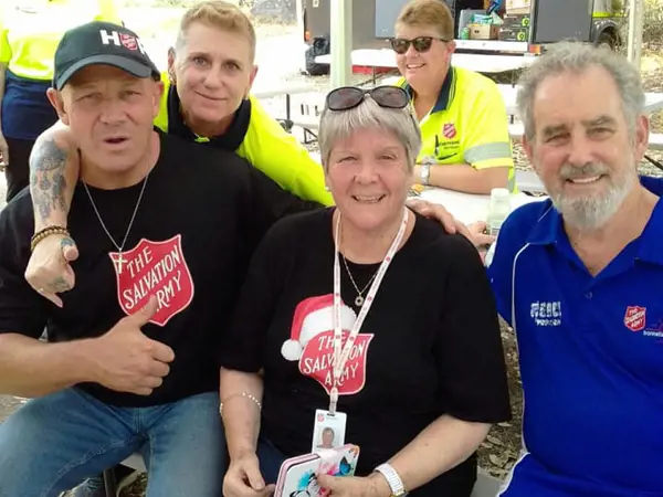 Volunteers smiling