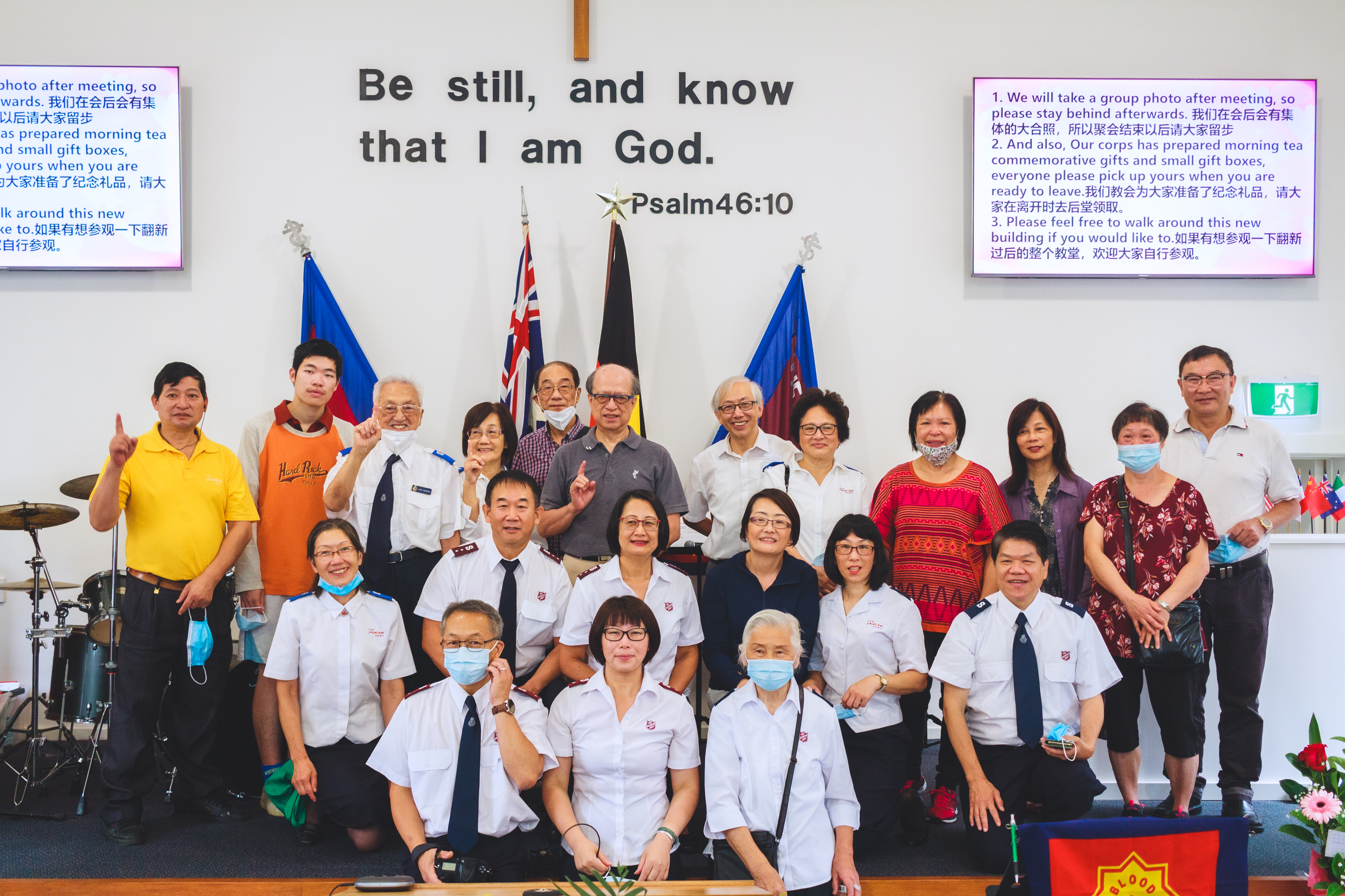Burwood corps - people at church