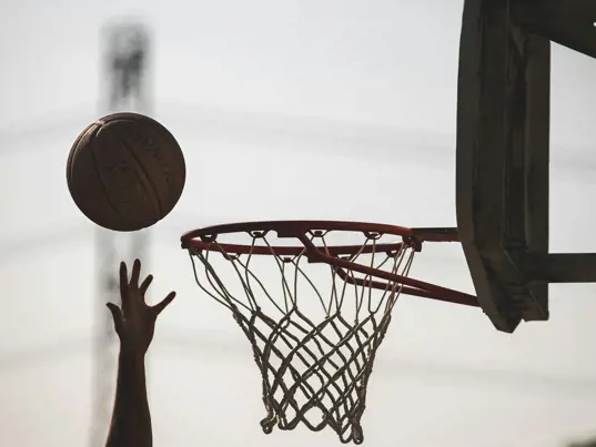 Close up of slam dunk