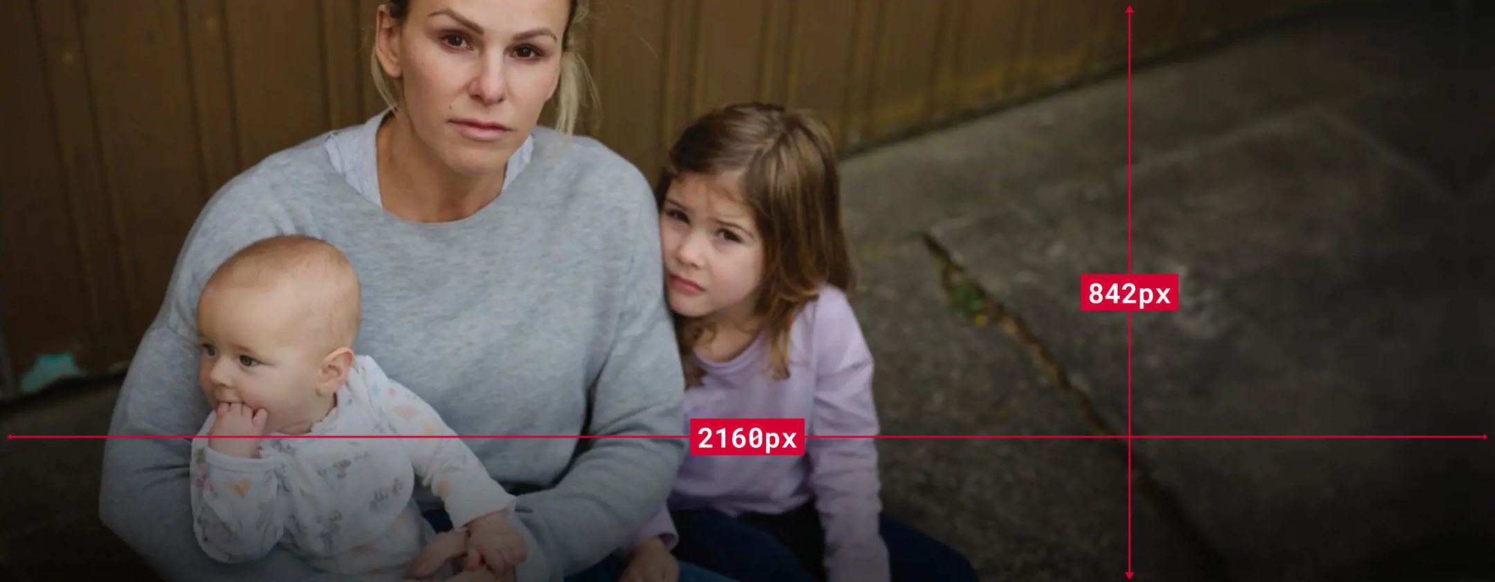 A donation page image example showing the correct dimensions.