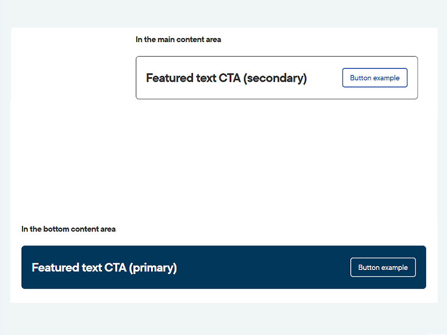 Featured text CTA