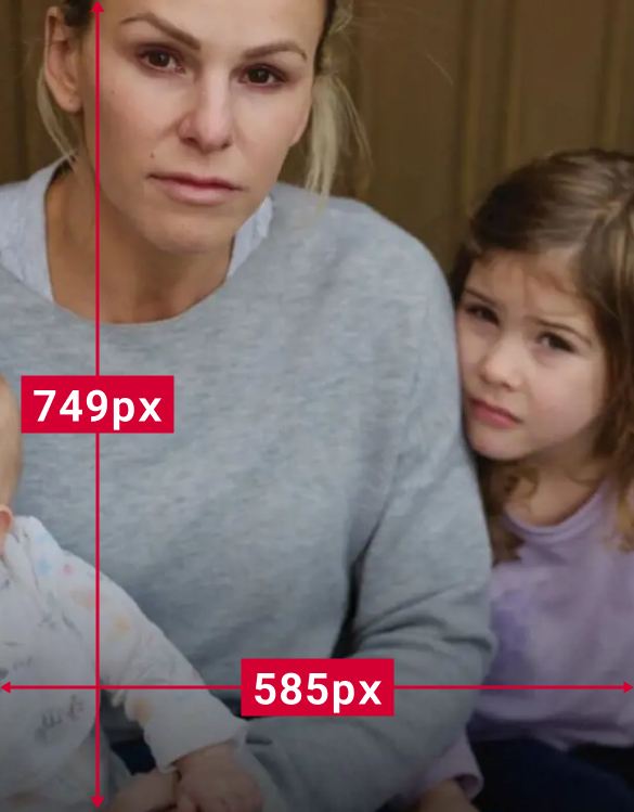 Example mobile image showing image sizes