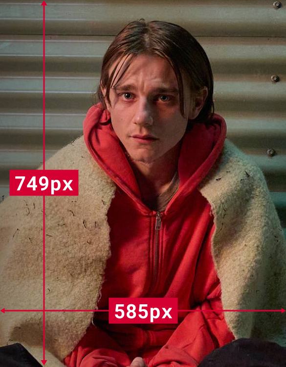 Example mobile image showing image sizes