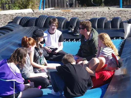 Small group of young adults