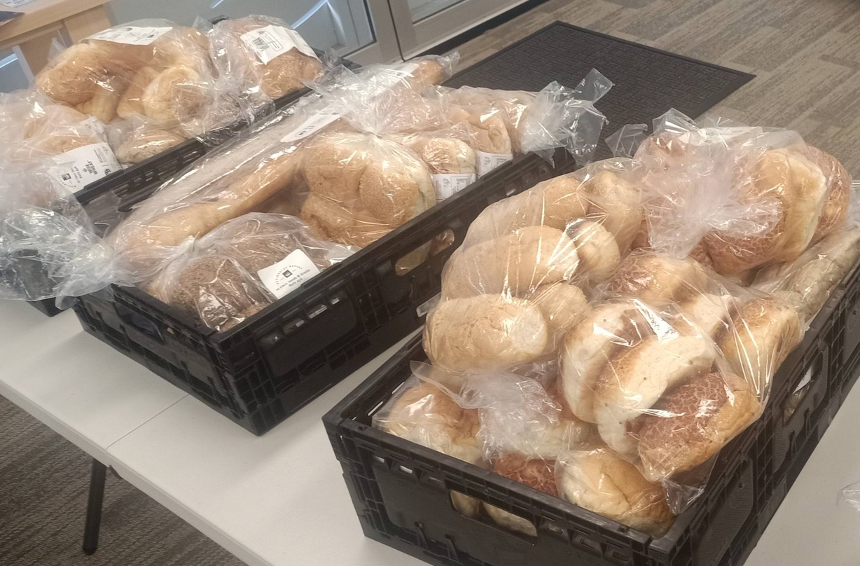 Bags of bread rolls