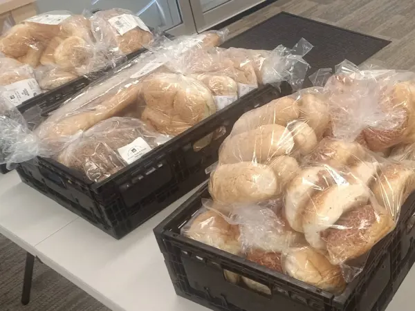 Bags of bread rolls