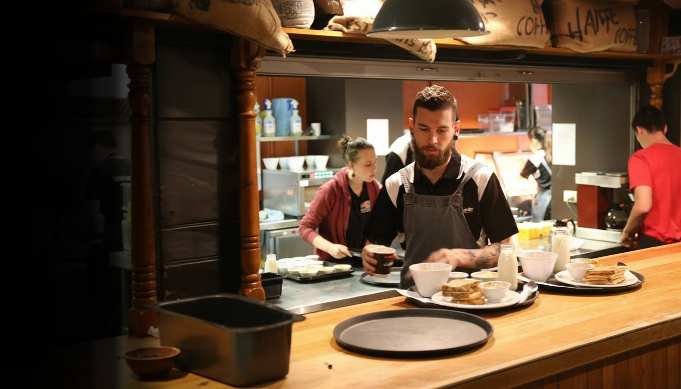Cafe serving food