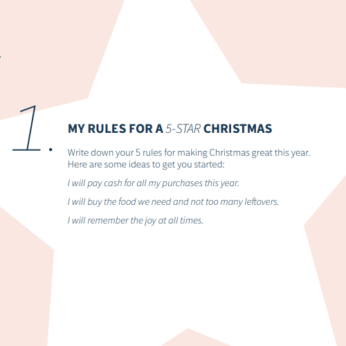 Christmas planning activity part 1