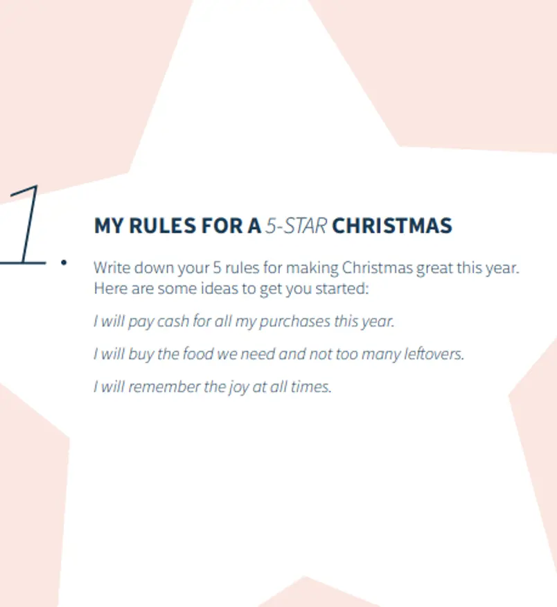 Christmas planning activity part 1