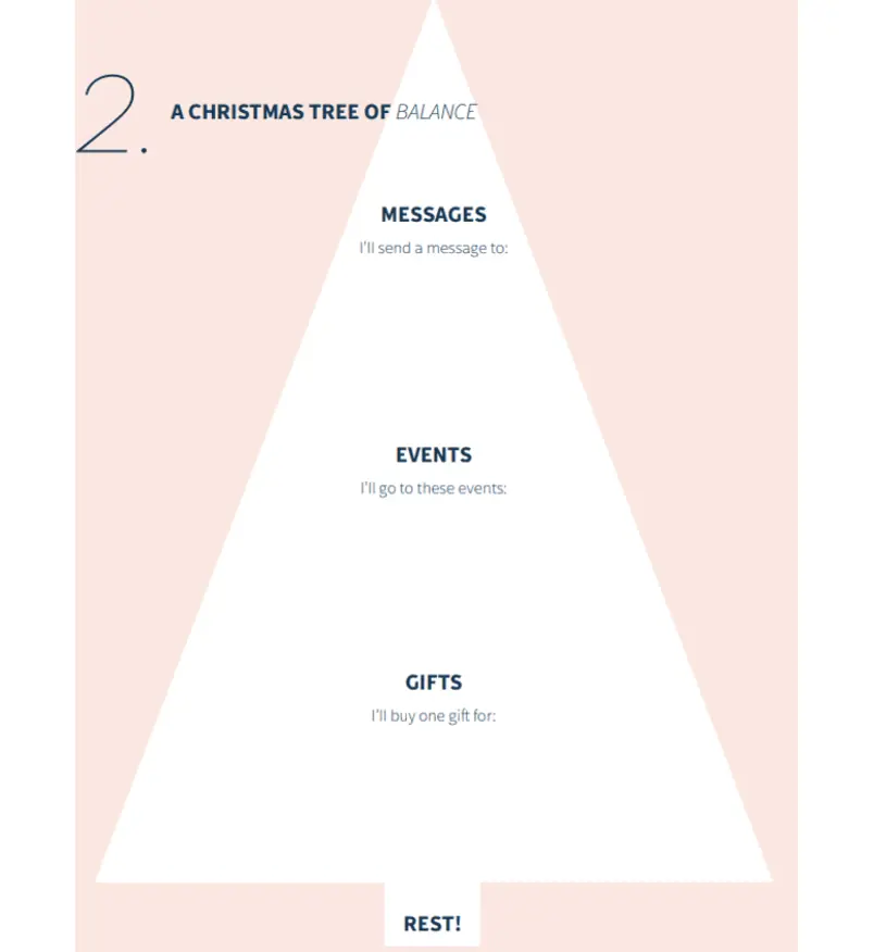 Christmas planning activity part 2