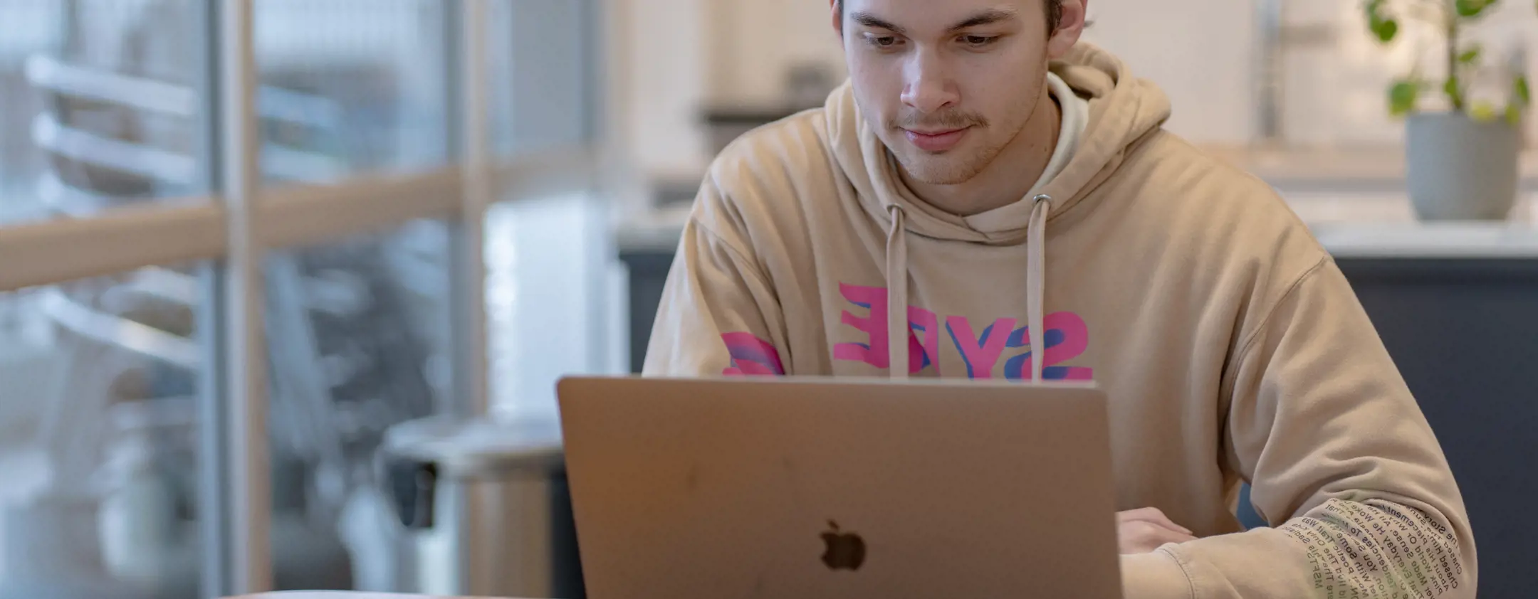 young man at laptop