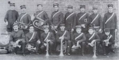 The Melbourne Headquarters Band, 1896 &mdash; the oldest known surviving photograph of what would become the Melbourne Staff Band.