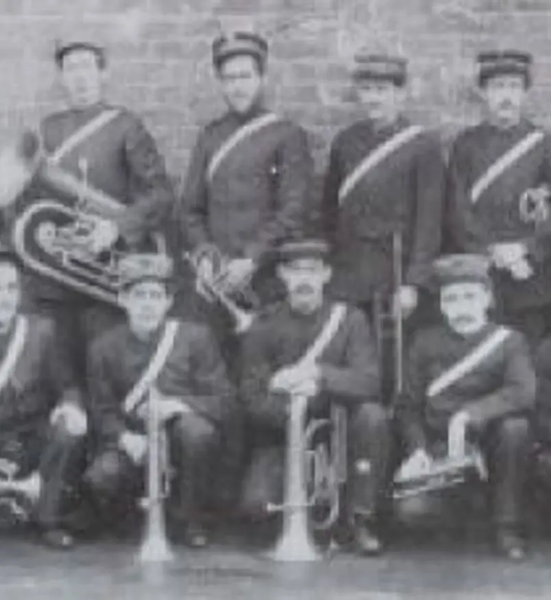 The Melbourne Headquarters Band, 1896 — the oldest known surviving photograph of what would become the Melbourne Staff Band.