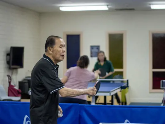 Table tennis session at our corps