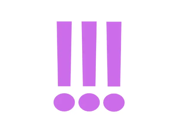 Three exclamation marks