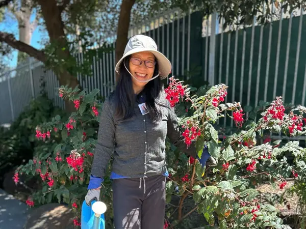 Jenny gardening at The Well