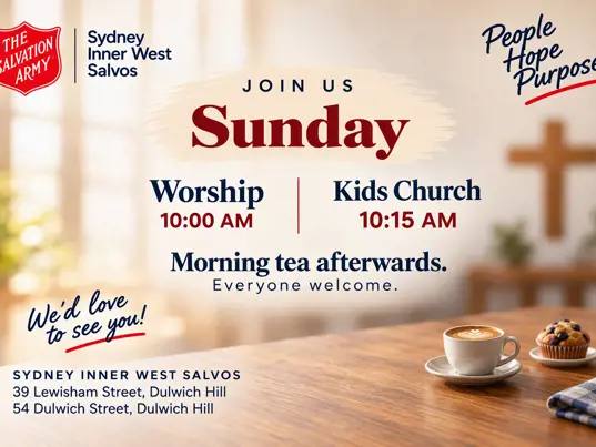  <br/><strong>Worship God with us.</strong>