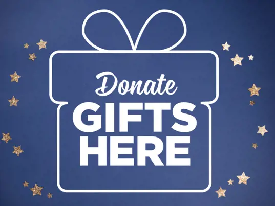 Donate gifts here poster