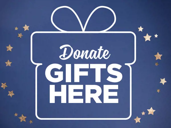 Donate gifts here poster