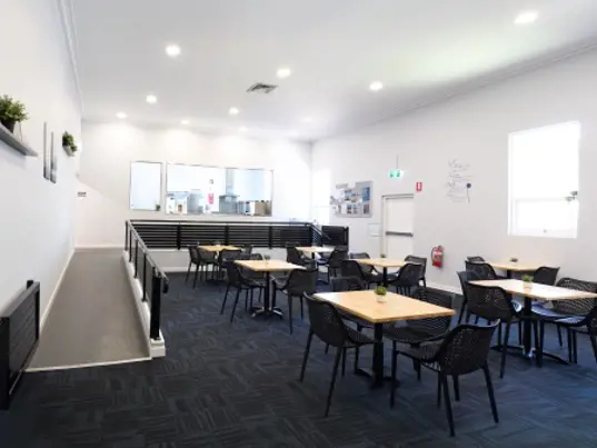 Cafe and entertainment area 