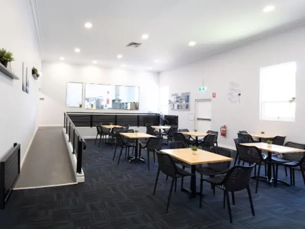 Cafe and entertainment area 